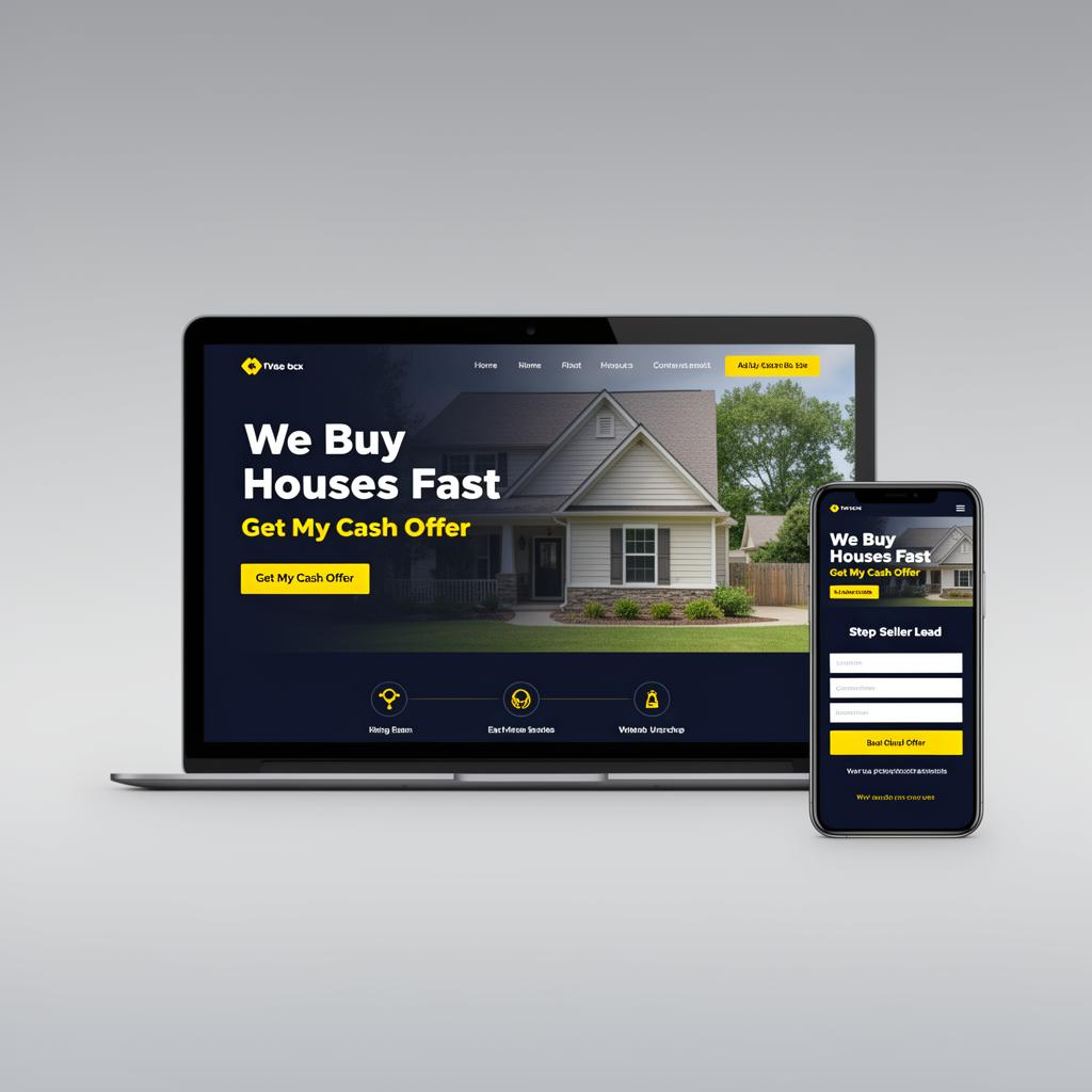 Cash Buyers / Wholesaling website mockup