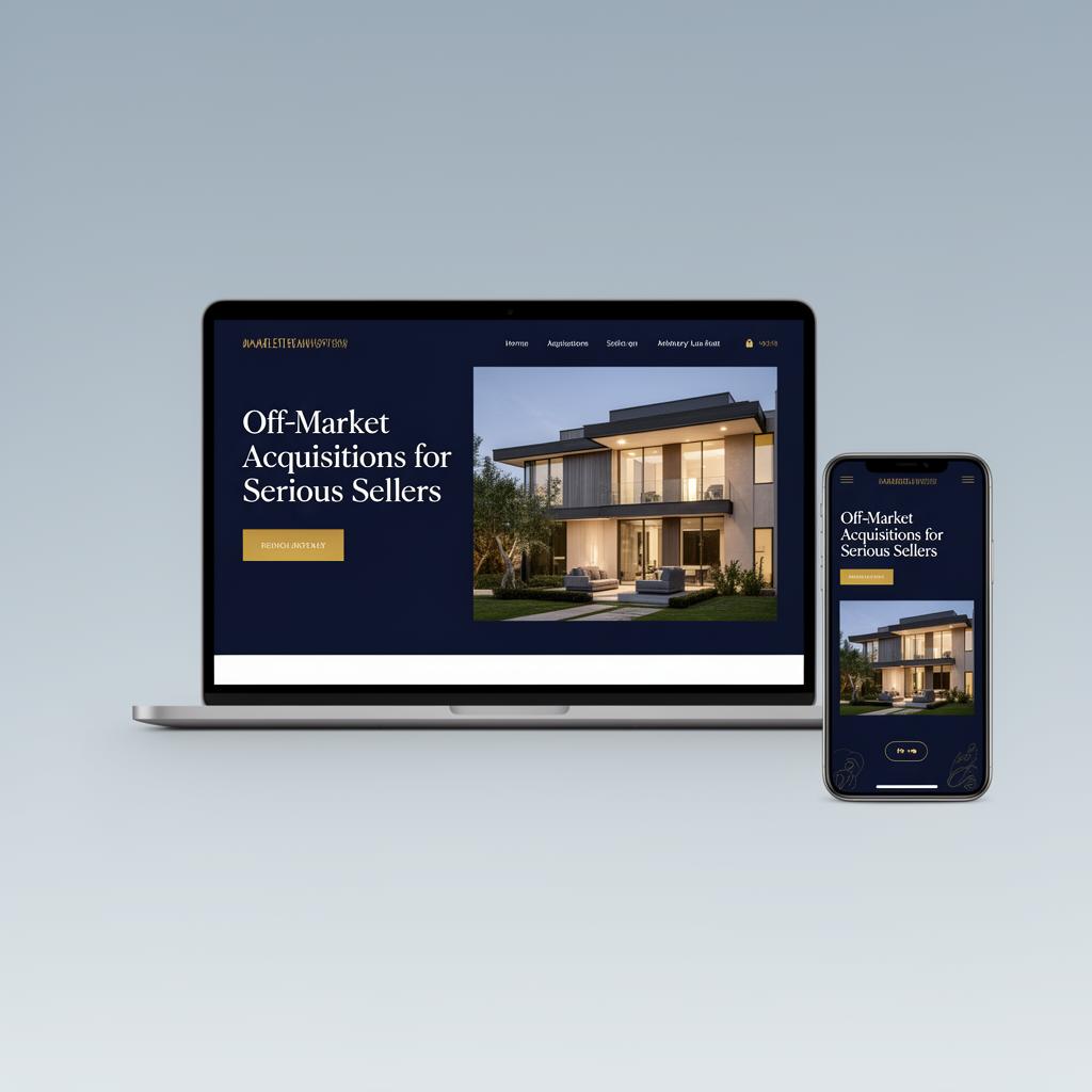 Acquisitions — Off-Market Buy Box website mockup